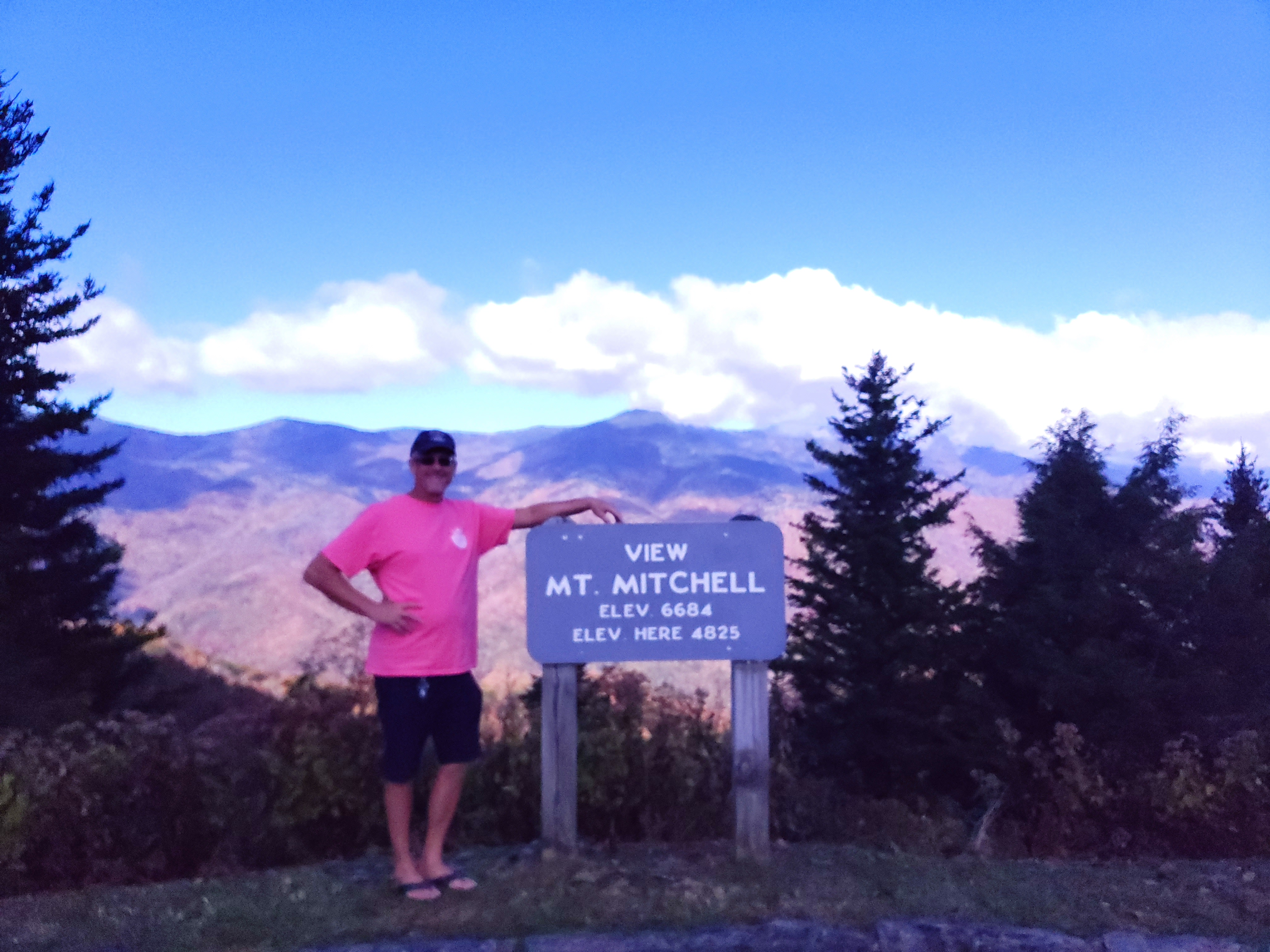 on Mount Mitchell.